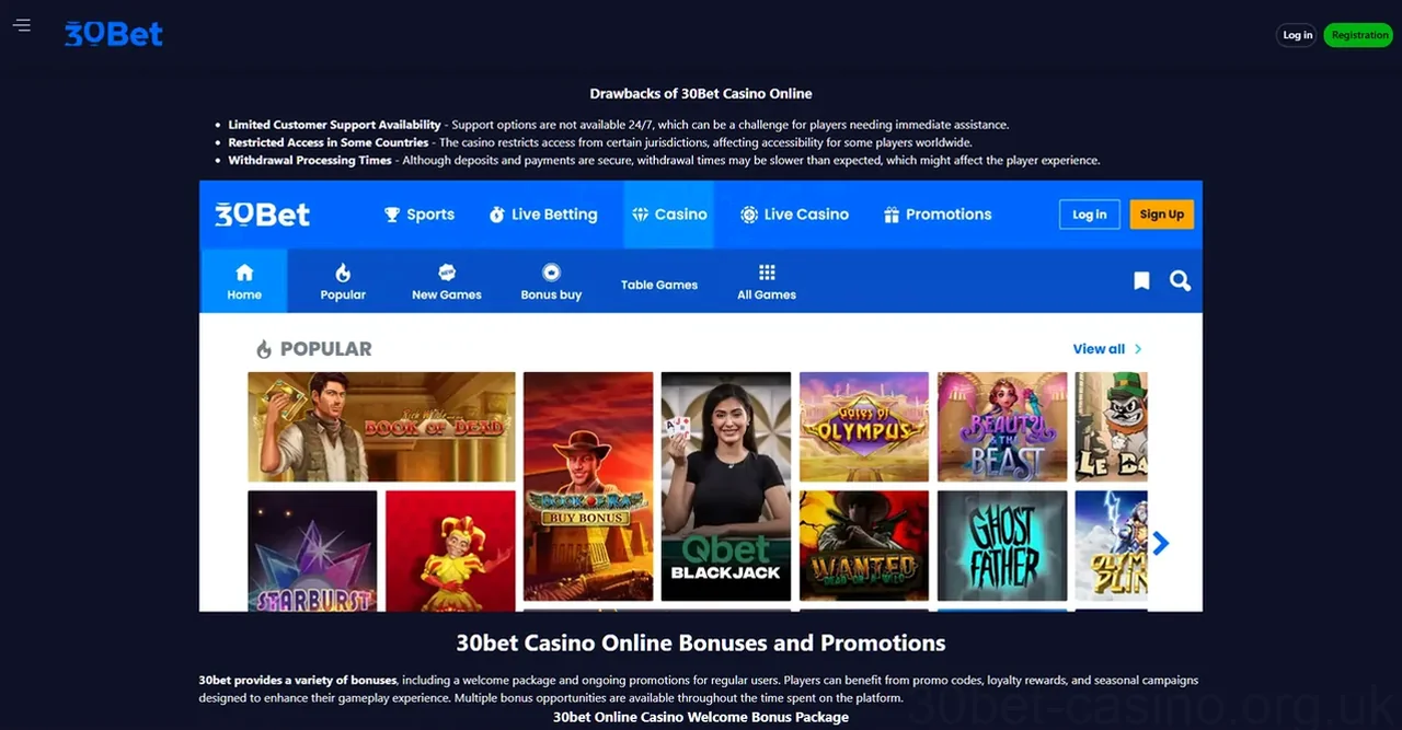 30bet Casino Casino
